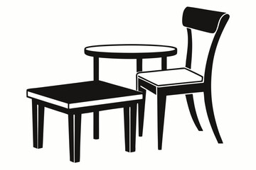 black and white chair