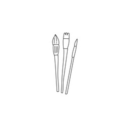hand drawn paint brush
