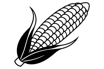 corn silhouette vector illustration black and white