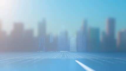 Obraz premium Futuristic Cityscape with Graphical Elements