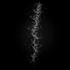 Obraz premium Lighting bolt form lines, triangles and particle style design. Illustration vector