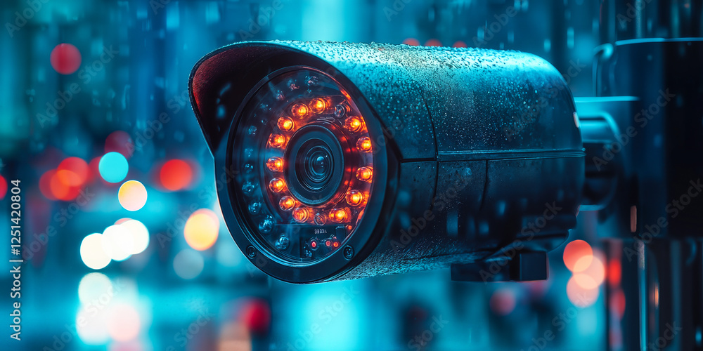 Poster advanced ai-powered security camera subscription model revolutionizes smart home surveillance techno