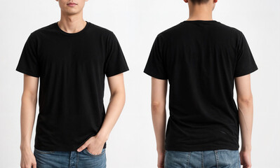 High-quality black and white unisex t-shirts perfect for casual wear, fashion styling, and custom printing. Ideal for men and women, made with soft, breathable cotton fabric.