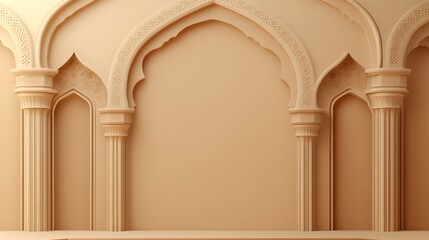 Naklejka premium Ornate Islamic Architectural Columns and Arches