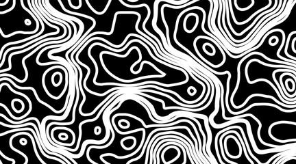 Obraz premium This detailed illustration of topography lines repeats seamlessly and the vector file can be scaled infinitely without loss of quality. This topographic map style abstract pattern would make an ideal.