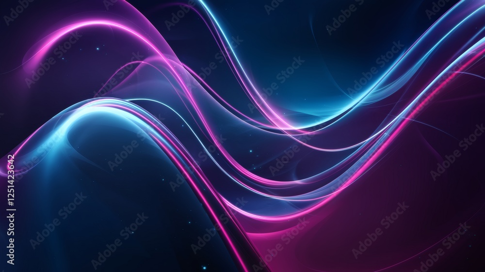 Aufkleber vibrant abstract light waves create a dynamic display of color in a dark background, showcasing shad