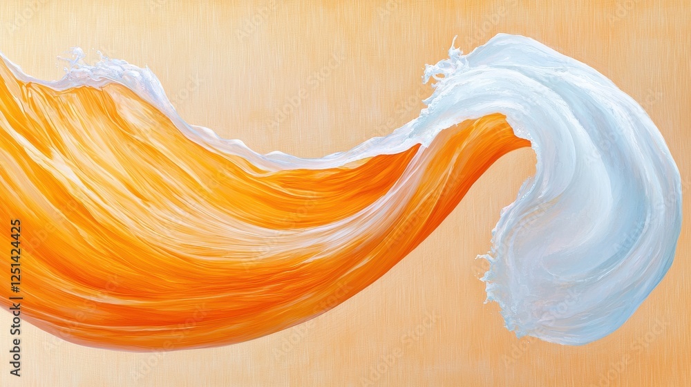 Aufkleber dynamic flow of paint abstract art movement studio digital artwork creative space close-up visual ex