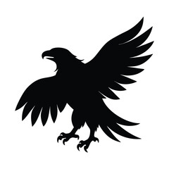 Eagle silhouette vector illustration, bird 