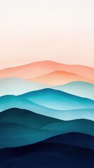 Serene mountain landscape at dawn nature artwork tranquil environment aerial view abstract concept