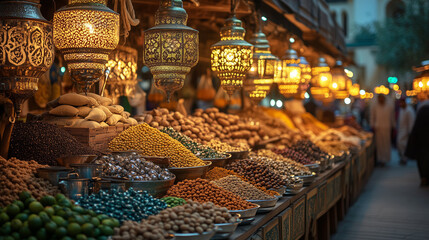 traditional turkish lanterns at the grand bazaar