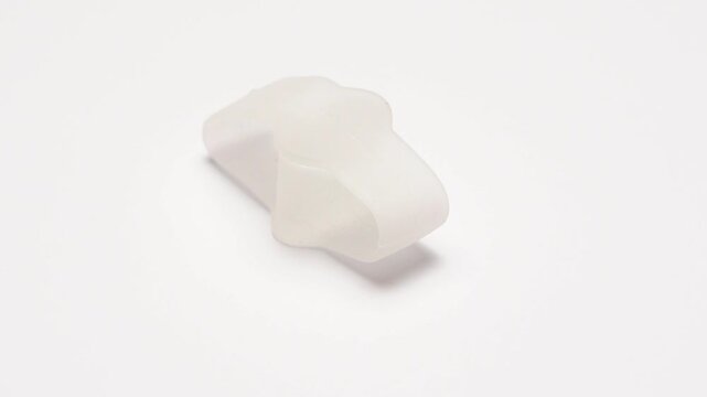 Silicone toe corrector on white background