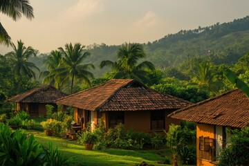 Tranquil Eco-Friendly Cottages Surrounded by Lush Green Nature