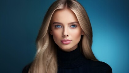 Naklejka premium Hübsche blonde Frau