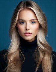 Naklejka premium Hübsche blonde Frau