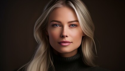 Naklejka premium Hübsche blonde Frau