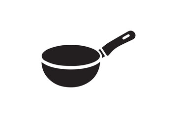 frypan vector silhouette isolated in white background