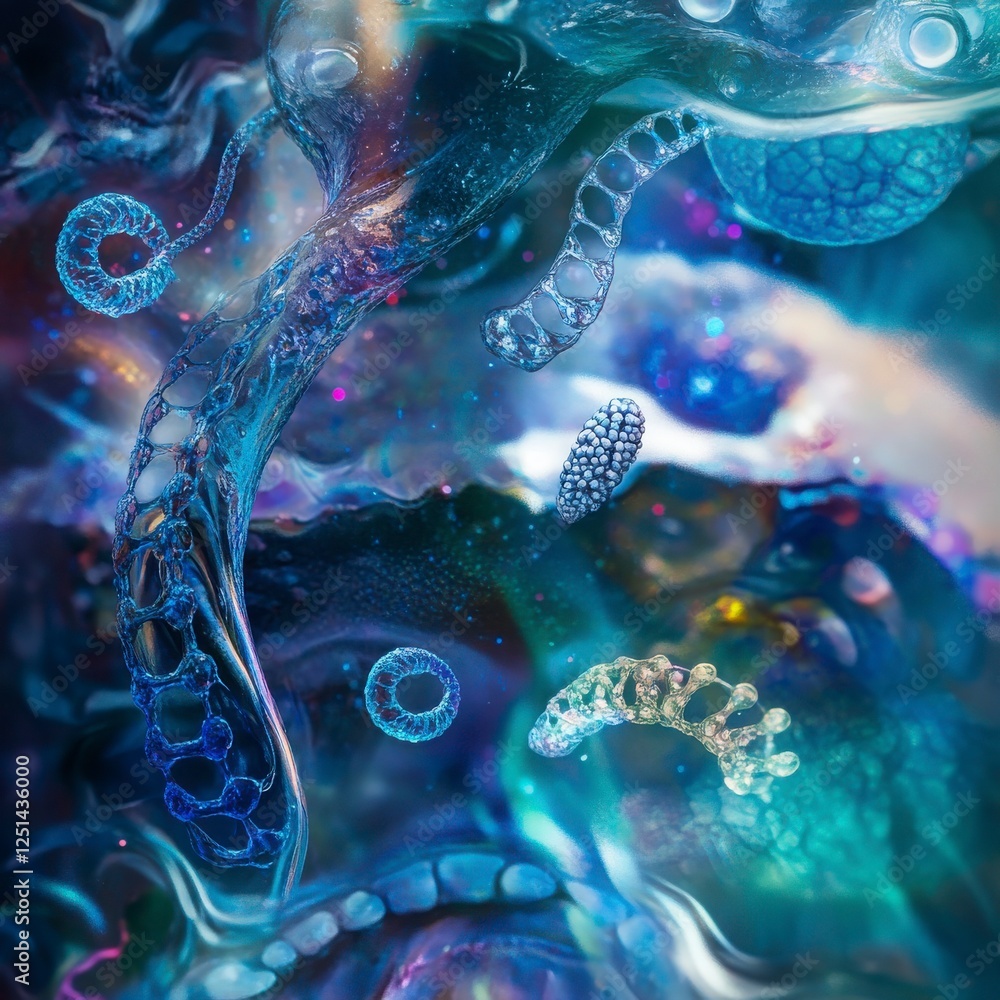 Aufkleber abstract biological structure image