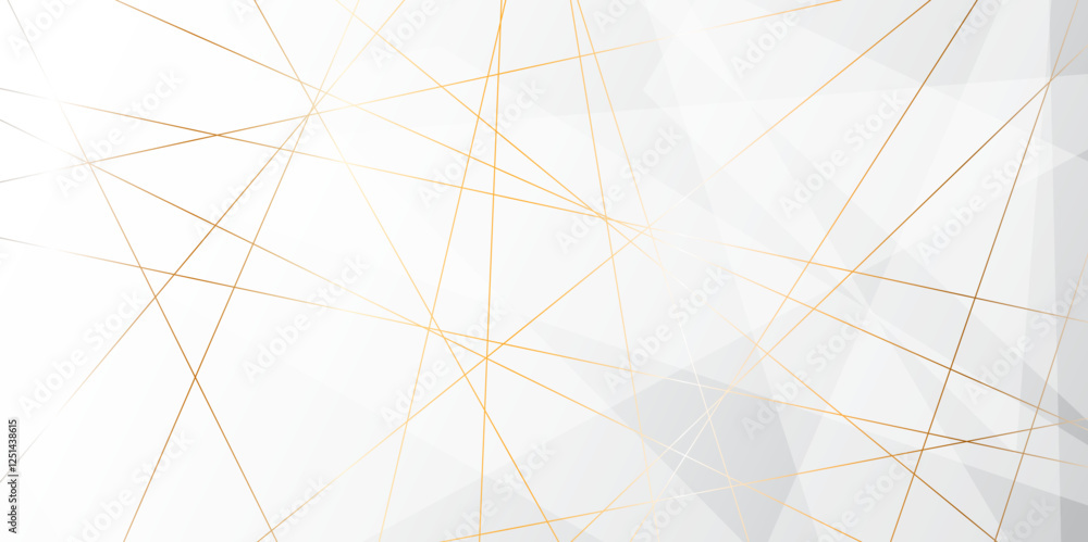 Aufkleber Abstract golden minimal futuristic concept line background. abstract triangle patterns lines shape modern Geometry style shine and layer element vector for presentation background template..	