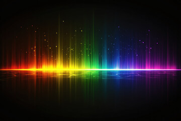 Abstract colorful background with lines and stars.