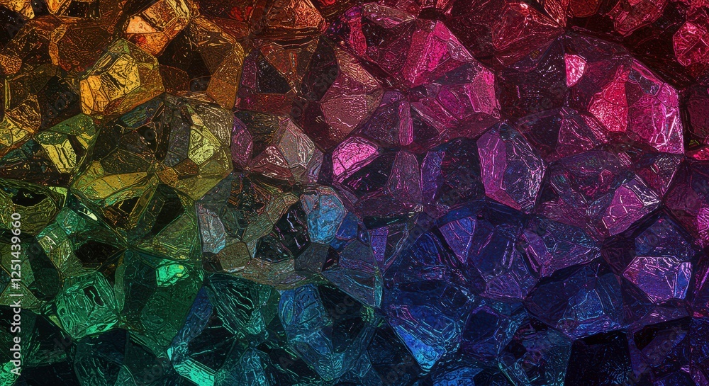 Poster rainbow crystal abstract: a mesmerizing abstract background featuring a dazzling array of iridescent