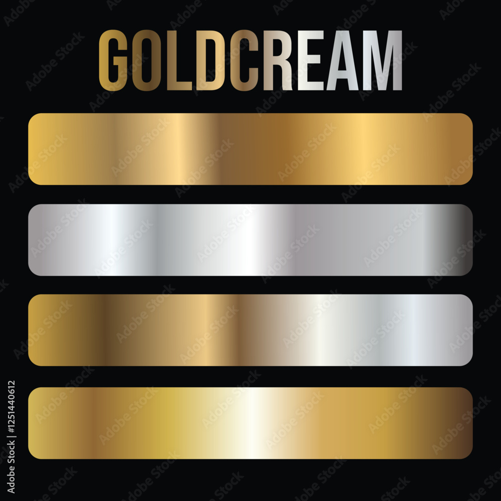 Poster decorative color premium gradient swatches golden cream modern gradients can be used as backgrounds 