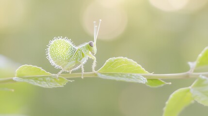 Macro insect exploration in nature