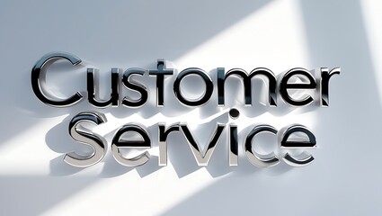 Customer service sign reflecting professionalism and support in a modern environment