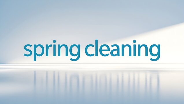 Spring cleaning typography - promotes refreshing spaces and organizing your home efficiently