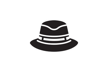 hat vector silhouette isolated in white background