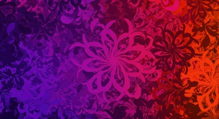Vibrant Floral Swirl: A mesmerizing abstract floral pattern in shades of pink, purple, and red,  evoking a sense of warmth, vibrancy and energy.