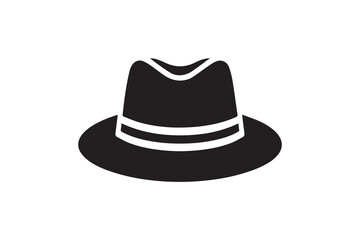 hat vector silhouette isolated in white background
