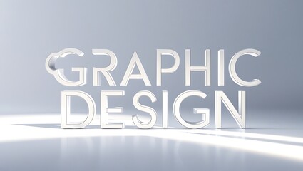 Fototapeta premium Creative lettering for graphic design concept in minimal style