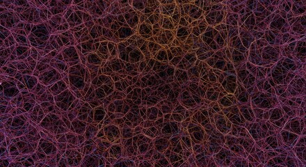 Intricate Network: Abstract image featuring a complex network of interwoven lines in shades of deep purple and burnt orange, creating a mesmerizing and textured visual effect.
