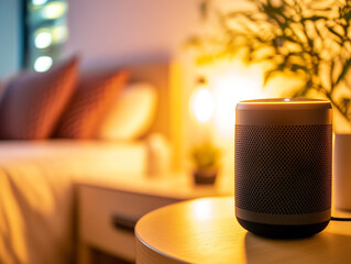 Smart Sound: Modern Speaker on Bedside (Variant 3)