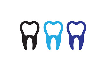 tooth vector silhouette isolated in white background