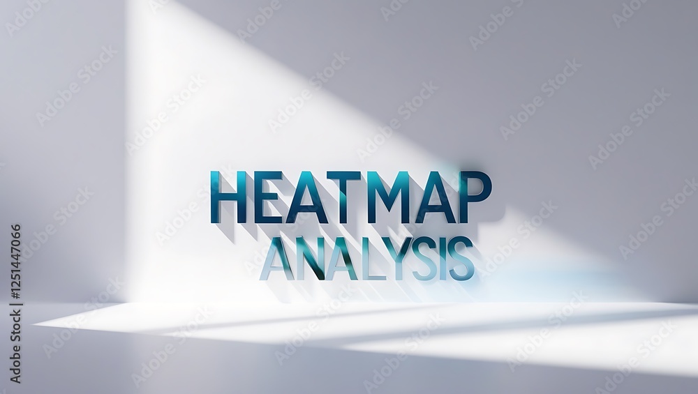 Poster heatmap analysis in a modern, minimalist environment with soft shadows