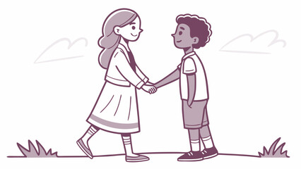 boy and girl vector