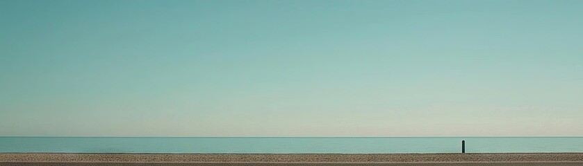 Obraz premium Calm Beach Scene Horizon