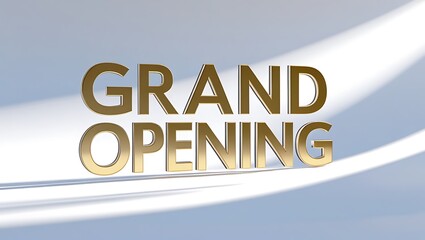 Exciting grand opening announcement with bold text design