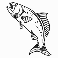 Fototapeta premium sihouettes fish icon for logo design or other arts and design