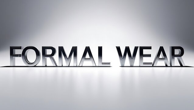 Elegant text design highlighting formal wear ideals for style and occasions