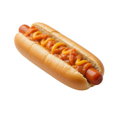 Delicious Hot Dog isolated on white background 