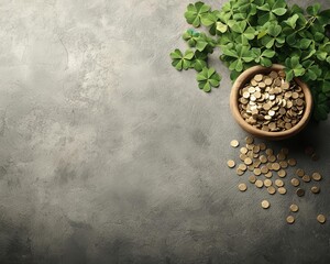 A St Patrick s Dayinspired financial newsletter with clovers and gold accents