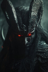 Dark fantasy horned demon