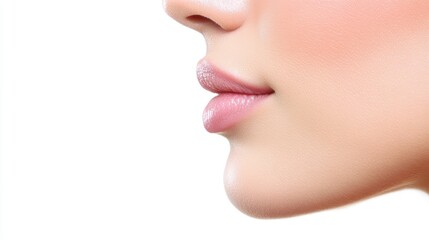 Obraz premium A captivating closeup of vibrant pink lipstick, showcasing the beauty and allure of bold lip color.