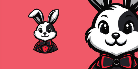 Untitled-55Energetic Rabbit Mascot Logo - Dynamic Vector Design