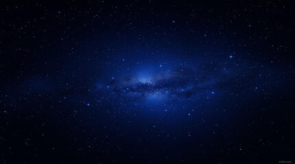 Fototapeta premium Starry Night Sky with Deep Blue Galaxy for Blogs and Astronomy Websites