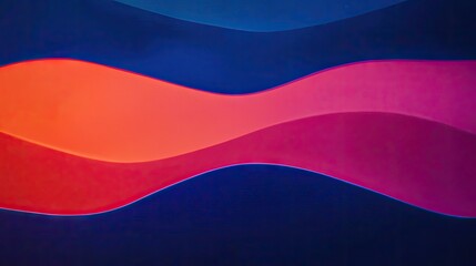 Fototapeta premium Abstract wavy shapes in vibrant colors