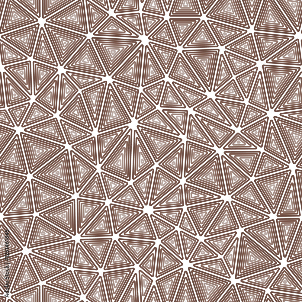 Poster abstract pattern of triangles. medium shape size. multiple repeated inner triangles. one tone colore