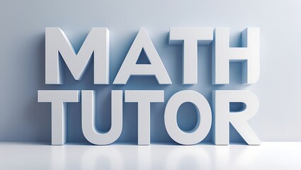 Text displays Math Tutor in bold and clear style, emphasizing educational support in mathematics.